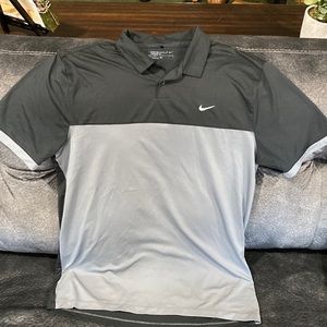 Nike Golf Shirt, Nike, Size L, Black/Gray